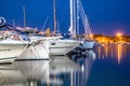 Yachts parked in harbour Royalty Free Stock Photo