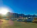 Yachts in the port of Kemer, Turkey.