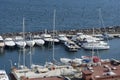 Yachts are in the port in Naples, Italy Royalty Free Stock Photo