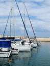 Yachts in Port of Old Jaffo Royalty Free Stock Photo