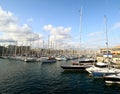 Yachts in Port Vell, Barcelona Royalty Free Stock Photo