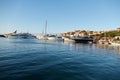 Yachts in Porto Cervo Marina, Emerald Coast, Sardinia, Italy. Royalty Free Stock Photo