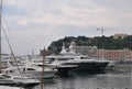 Yachts on the quay in the port of Monaco