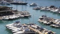 Yachts and recretional watercrafts in Port Adriano Royalty Free Stock Photo