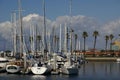 Yachts at Redondo beach Royalty Free Stock Photo