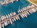 Yachts and sailboats anchored at the marina Royalty Free Stock Photo