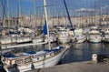 Yachts and sailboats in the old port of Marseille, France Royalty Free Stock Photo