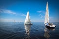 Yachts sailing regatta Royalty Free Stock Photo