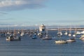 yachts and sailing ships in the harbor of Monterey, USA