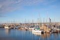 yachts and sailing ships in the harbor of Monterey, USA