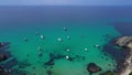 Picturesque sea panorama in a rocky Bay on the black sea coast in Crimea