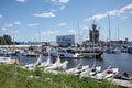 Yachts in St. Petersburg marina Royalty Free Stock Photo