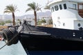 Yachts stands moored in marina of Eilat