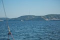 Yachts on the Zhiguli Sea, Togliatti, Russia. Royalty Free Stock Photo