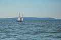 Yachts on the Zhiguli Sea, Togliatti, Russia. Royalty Free Stock Photo