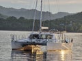 Yacth ships owned by tourists in the bay of Sabang Royalty Free Stock Photo