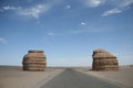 Yadan landforms Dunhuang china Royalty Free Stock Photo