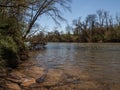 Yadkin River in Elkin, North Carolina Royalty Free Stock Photo