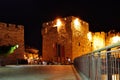 Yafo gate at night