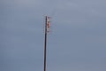 Yagi DVBT tv reception antenna installed on the wall. Broadband signal reception Royalty Free Stock Photo