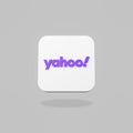 Yahoo App Icon on Flat Gray Background