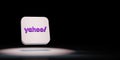 Yahoo App Icon Spotlighted on Black Background