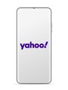 Yahoo logo icon on smartphone screen
