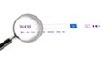Yahoo website under a magnifying glass