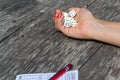 Yahtzee, dice game Royalty Free Stock Photo