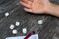 Yahtzee, dice game Royalty Free Stock Photo