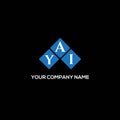 YAI letter logo design on BLACK background. YAI creative initials letter logo concept. YAI letter design