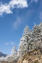 Yajiageng mountain snow-covered landscape Royalty Free Stock Photo