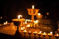 Yak Butter Lamps in Tibet Royalty Free Stock Photo