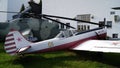 Yak-50, trainer and aerobatic propeller airplane, on exposition at the Central Armed Forces Museum, Moscow Royalty Free Stock Photo