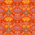 Filipino weaving style traditional vector pattern folk art - Yakan cloth inspired vector design, geometric textile or fabric print