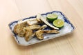 Yaki matsutake, grilled matsutake mushroom Royalty Free Stock Photo