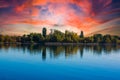 Yakima River Vivid Sunset Reflection over Water