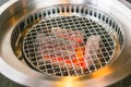 Yakiniku BBQ Smoke Free or Smokeless Charcoal Grill Stove Royalty Free Stock Photo