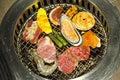 Yakiniku buffet that Japanese style barbecue Royalty Free Stock Photo