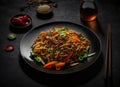 Yakisoba.The Flavorful Japanese Stir-Fry Noodles Royalty Free Stock Photo