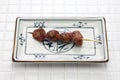 Yakitori, chicken gizzard Royalty Free Stock Photo