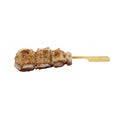 Yakitori Chicken Shoulder Izakaya Style a Popular Japanese Food on White Background