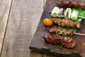 Yakitori, japanese grilled chicken skewers