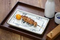 Yakitori, japanese grilled chicken skewers Royalty Free Stock Photo