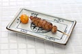 Yakitori, japanese grilled chicken skewers Royalty Free Stock Photo