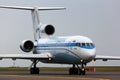 Yakovlev Yak-42 RA-42436 of Gazpromavia Airlines taxiing at Vnukovo international airport.