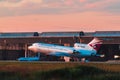 Yakovlev Yak-42 Saratov Airlines take off from airport