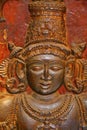 Wooden relief carving of YAKSHA deity. Royalty Free Stock Photo