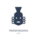 yakshagana icon. Trendy flat vector yakshagana icon on white background from india collection