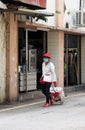 Yakult Lady Donning Face Mask During RMCO